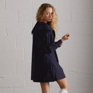 Damson Madder - Mimi Mini Dress - Navy Broderie